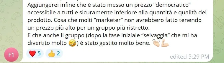 Feedback iscritto