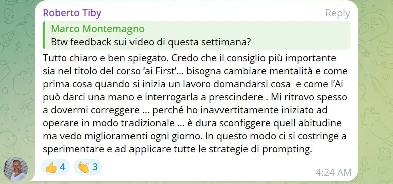 Feedback iscritto